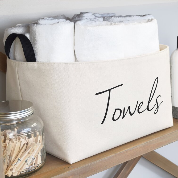 Towel discount storage basket